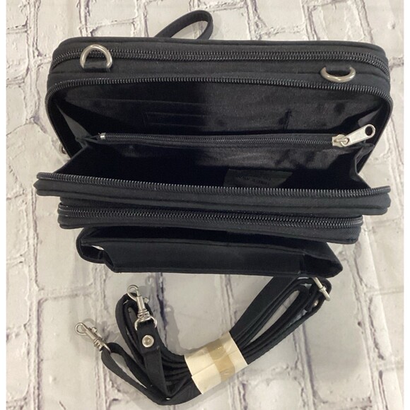 Women’s Black Organizer / Purse with Shoulder Strap. LNWOT - Picture 3 of 4